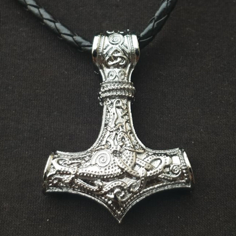 Mjolnir Thunderbolt Necklace - Norse Legacy Viking Amulet Pendant