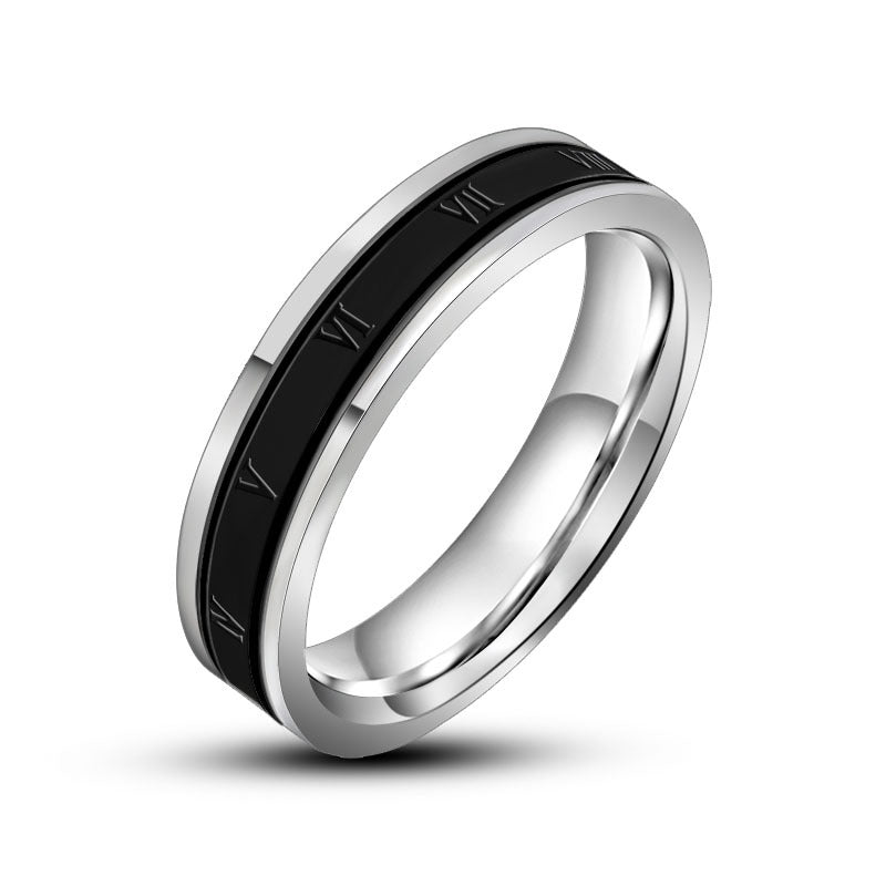 Punk Street Style Titanium Steel Ring for Men - Japanese and Korean Fashion Element Design