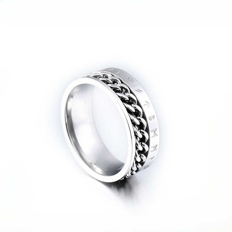 Stylish Personalized Nordic Viking Stainless Steel Men's Ring - Wholesale Titanium Steel Design