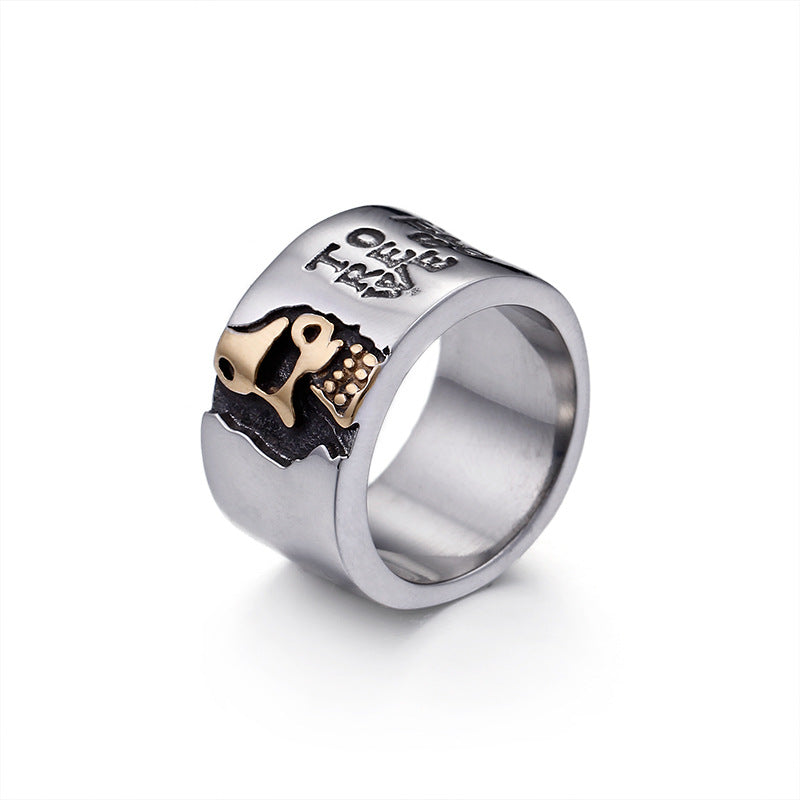 Titanium Steel Pirate Skull Ring for Men - Bold Hipster Fashion Jewelry for Nightlife