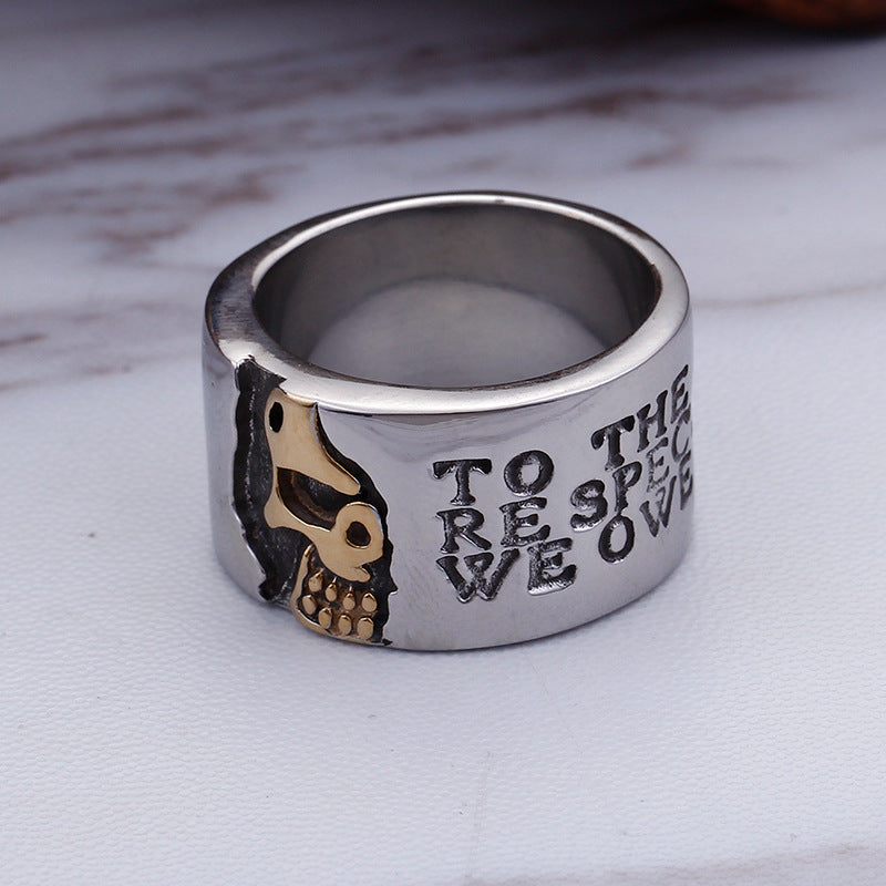 Titanium Steel Pirate Skull Ring for Men - Bold Hipster Fashion Jewelry for Nightlife