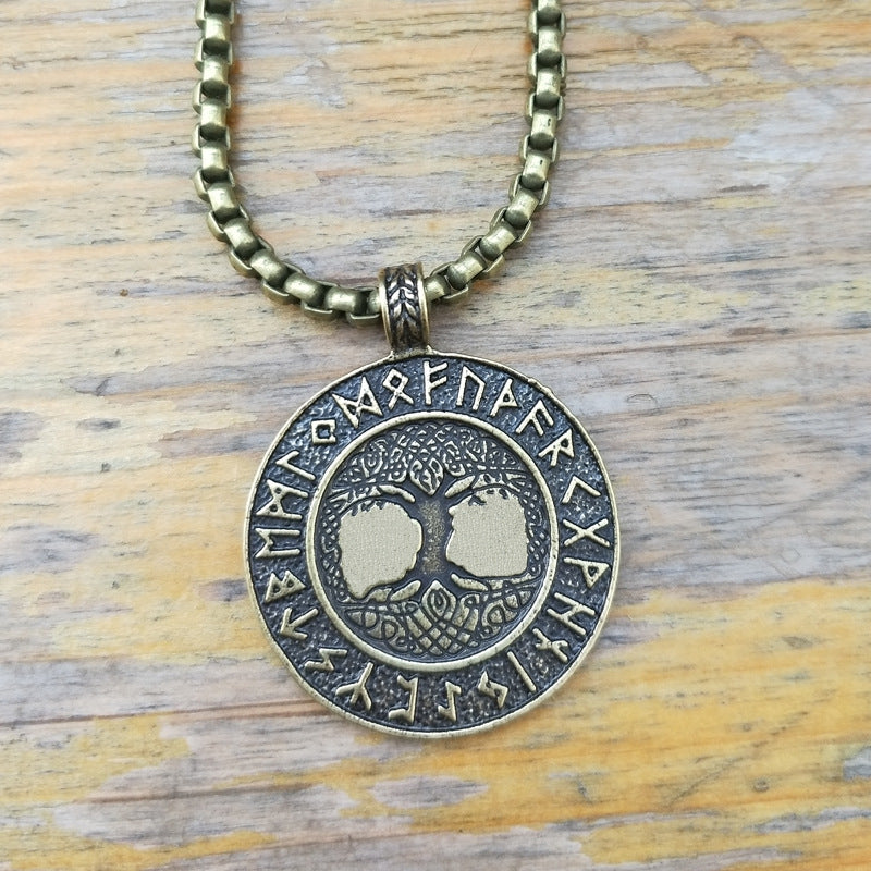 Nordic Vikings Tree of Life Necklace with Norse Legacy Design