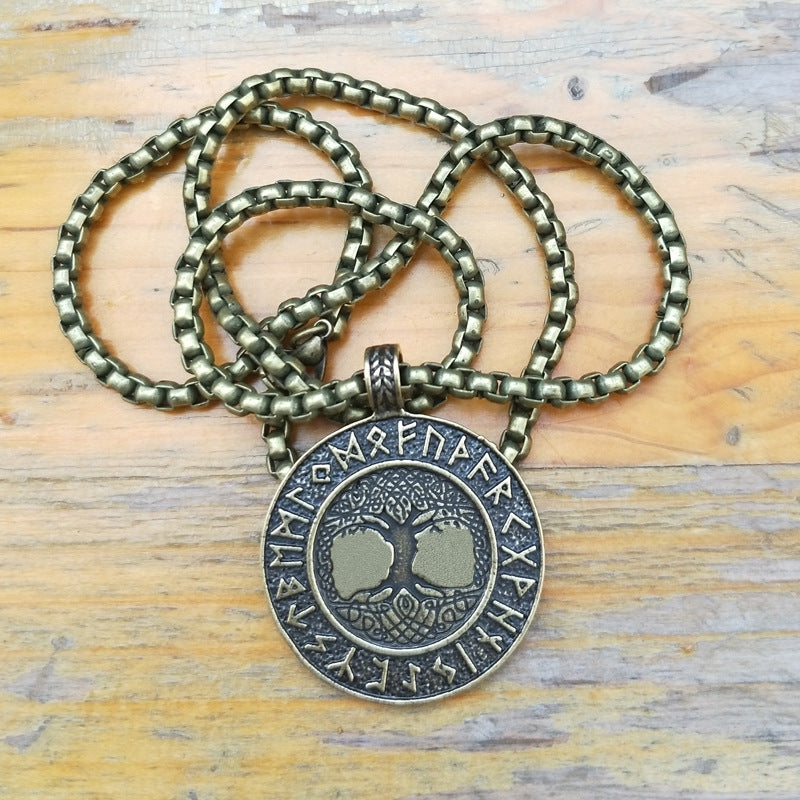 Nordic Vikings Tree of Life Necklace with Norse Legacy Design