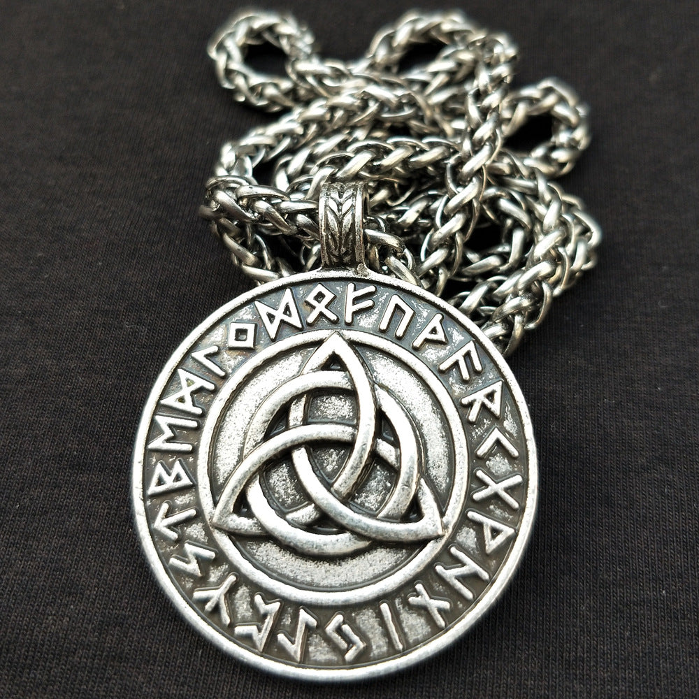 Norse Legacy Mythical Amulet Necklace with Viking Trinity Pendant - Men's Wholesale Direct from Manufacturer