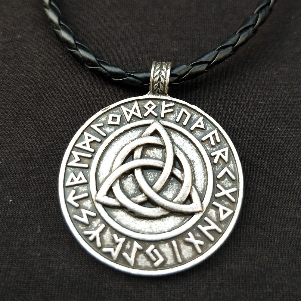 Norse Legacy Mythical Amulet Necklace with Viking Trinity Pendant - Men's Wholesale Direct from Manufacturer