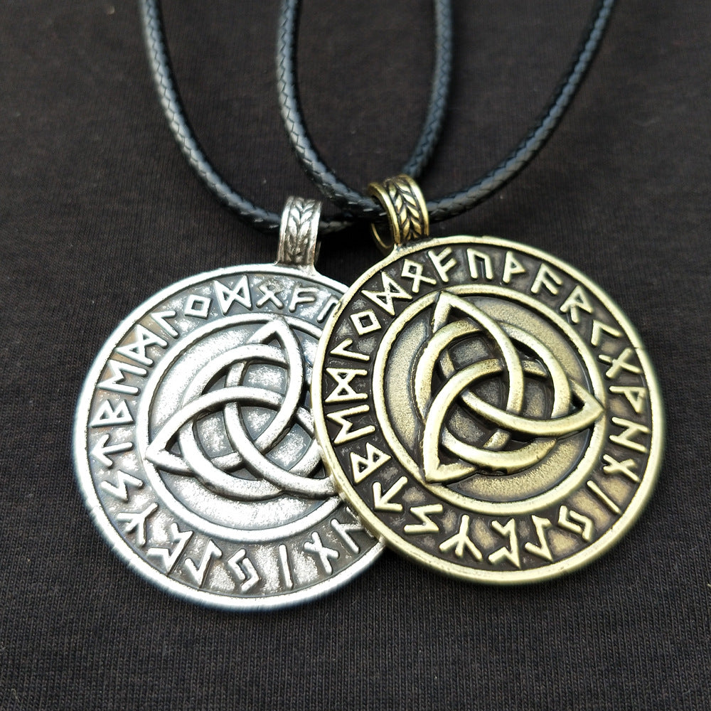 Norse Legacy Mythical Amulet Necklace with Viking Trinity Pendant - Men's Wholesale Direct from Manufacturer