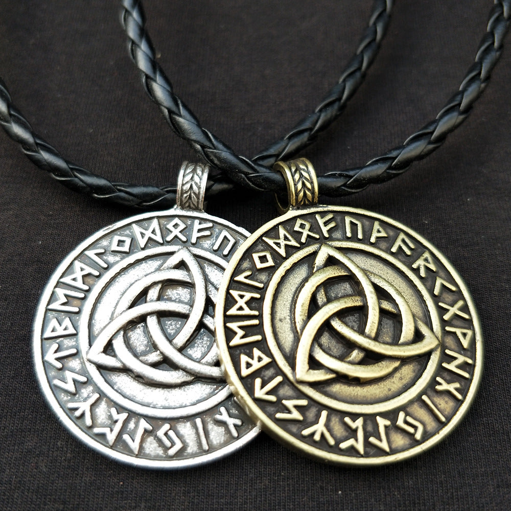 Norse Legacy Mythical Amulet Necklace with Viking Trinity Pendant - Men's Wholesale Direct from Manufacturer