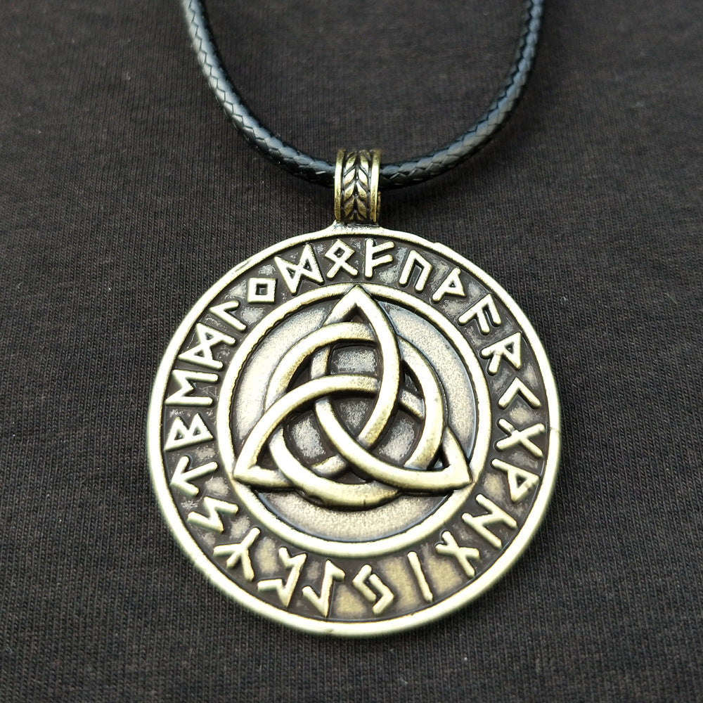 Norse Legacy Mythical Amulet Necklace with Viking Trinity Pendant - Men's Wholesale Direct from Manufacturer