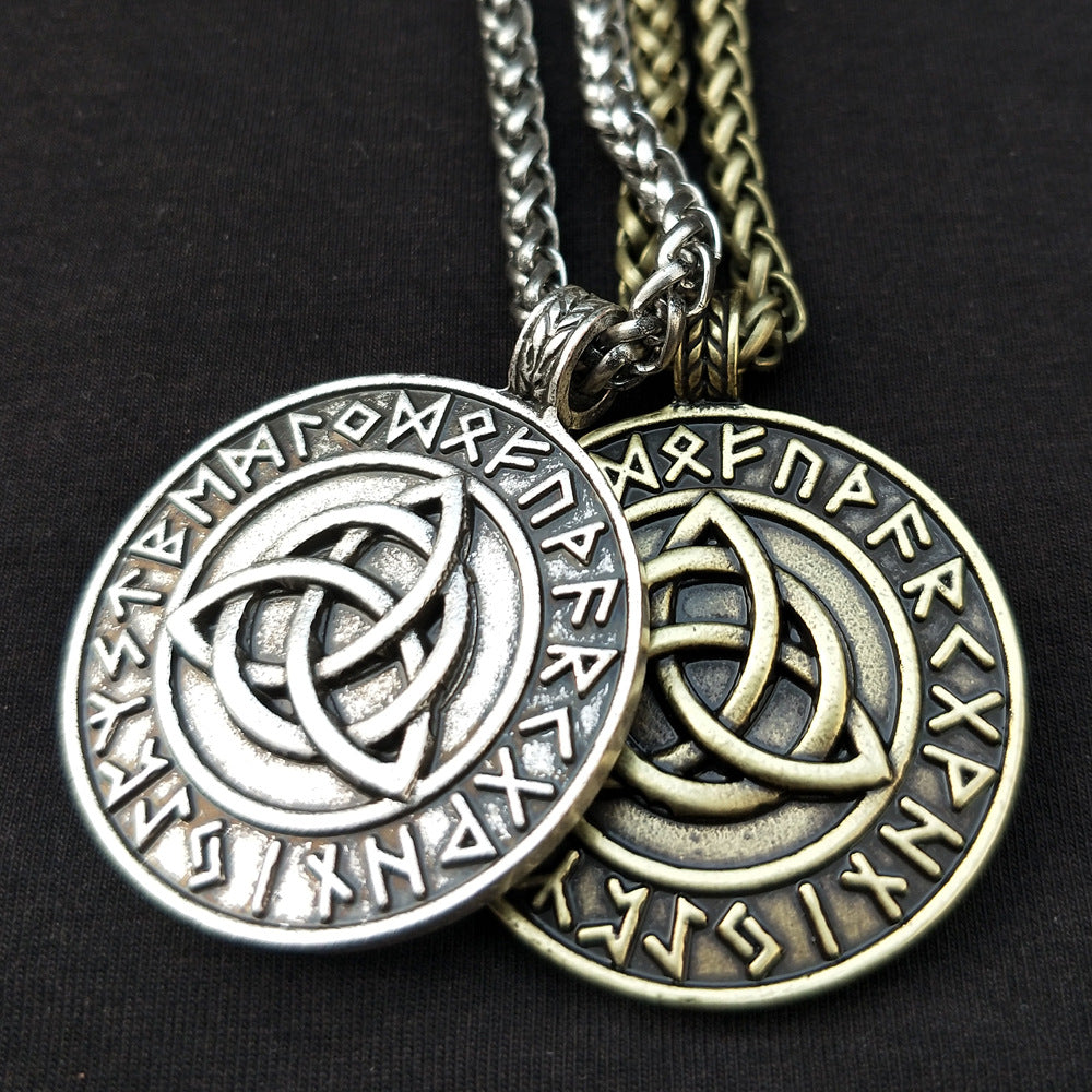 Norse Legacy Mythical Amulet Necklace with Viking Trinity Pendant - Men's Wholesale Direct from Manufacturer