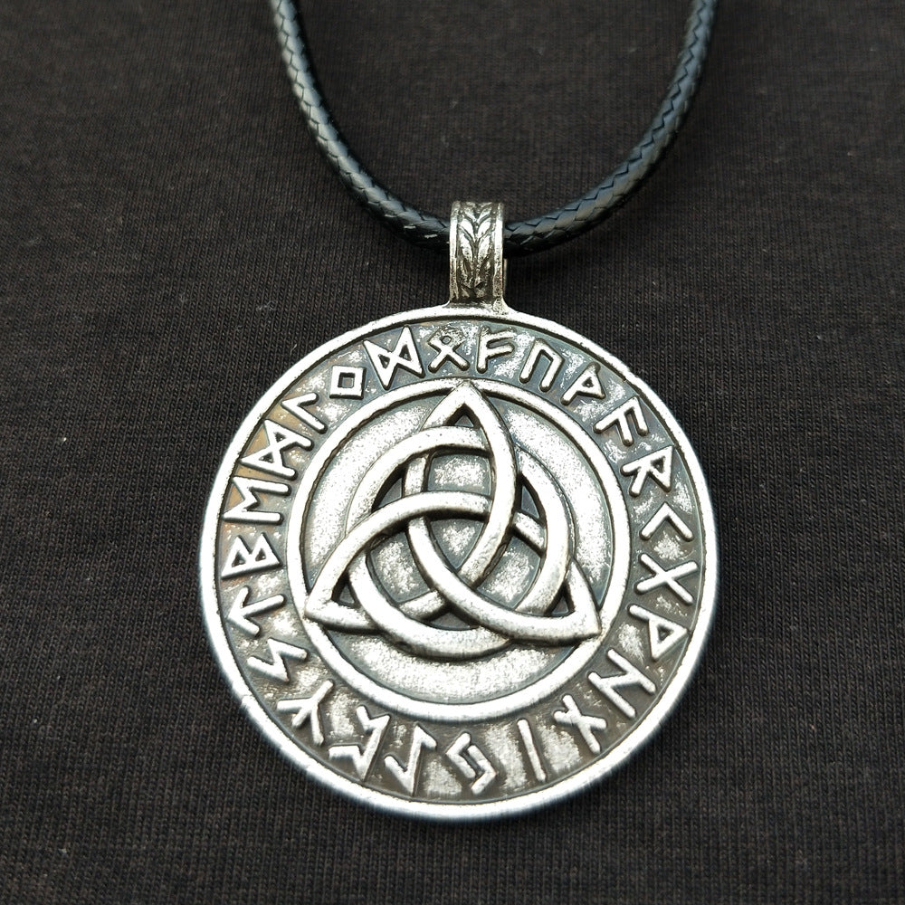 Norse Legacy Mythical Amulet Necklace with Viking Trinity Pendant - Men's Wholesale Direct from Manufacturer