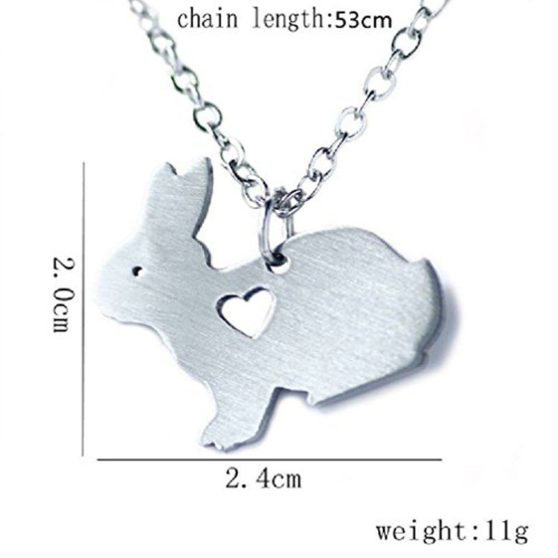 Fashionable Silver Plated Rabbit Pendant Necklace - Manufacturer Direct Sale