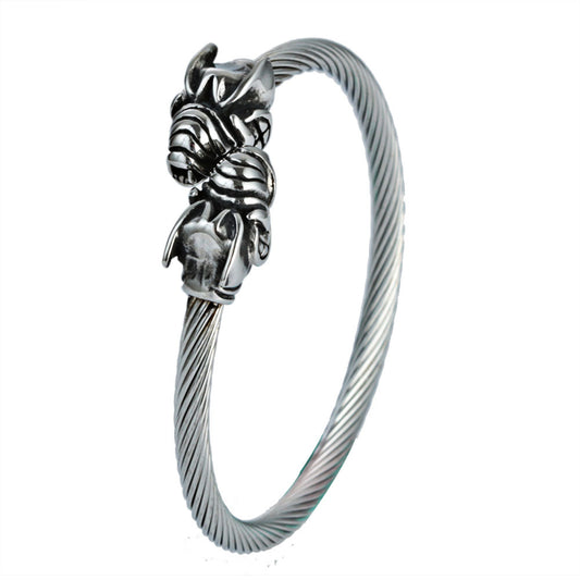 Titanium Steel Men's Bracelet - Modern European and American Fashion Statement Jewelry