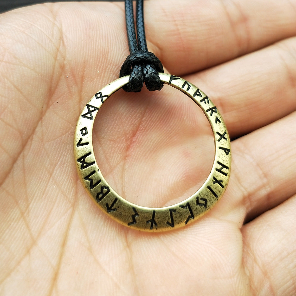 Elder Luna Rune Viking Necklace - Unique Norse Legacy Design