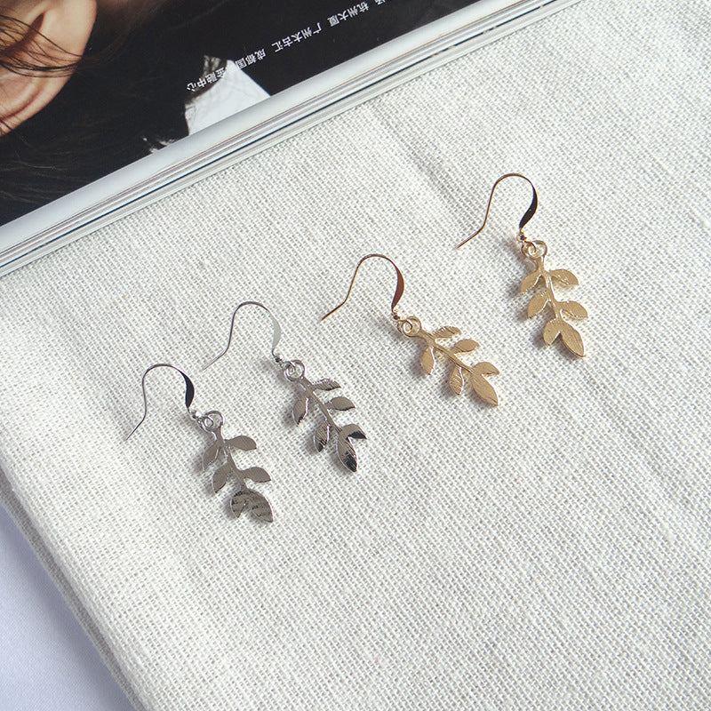 Leafy Sensation Metal Earrings - Vienna Verve Collection