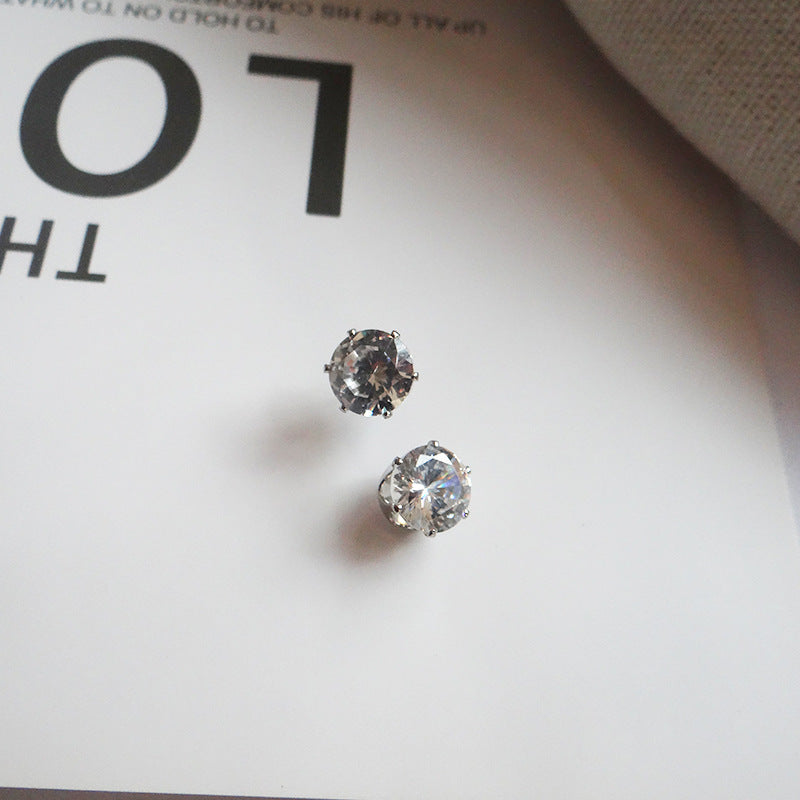 Sparkling Zircon Earrings - Elegant Korean and Japanese Fashion Statement