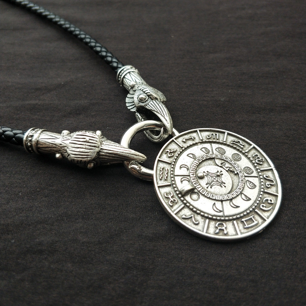 Moon Amulet Necklace - Norse Legacy Vintage Style for Men - Wholesale Supply