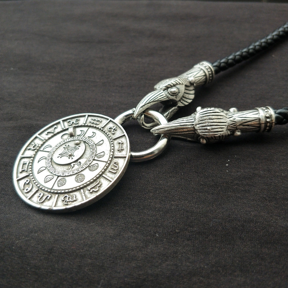 Moon Amulet Necklace - Norse Legacy Vintage Style for Men - Wholesale Supply