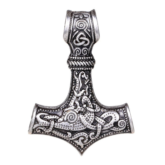 Mjolnir Thunderbolt Necklace - Norse Legacy Viking Amulet Pendant