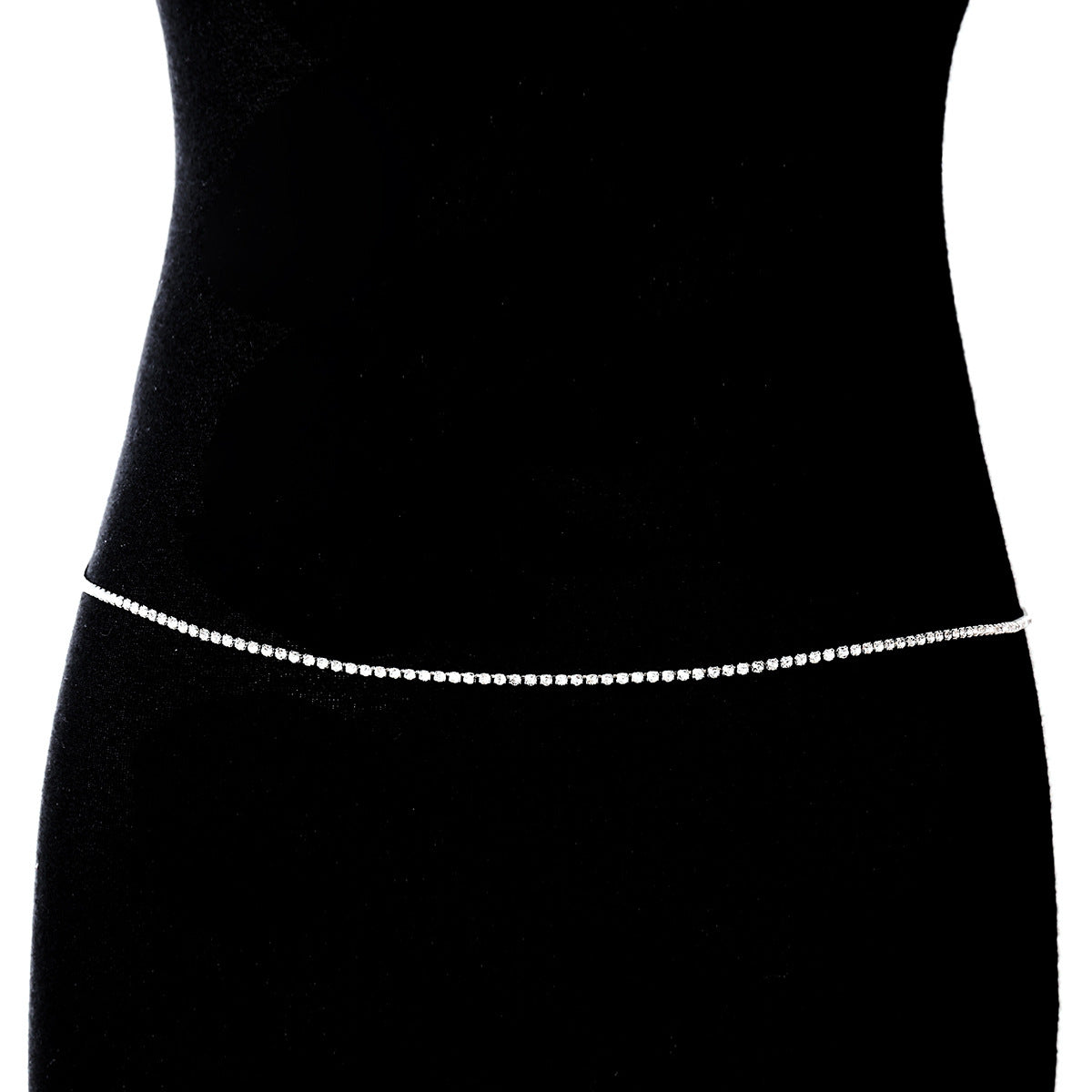 Glamorous Rhinestone Body Chain Necklace from Planderful Collection Vienna Verve.