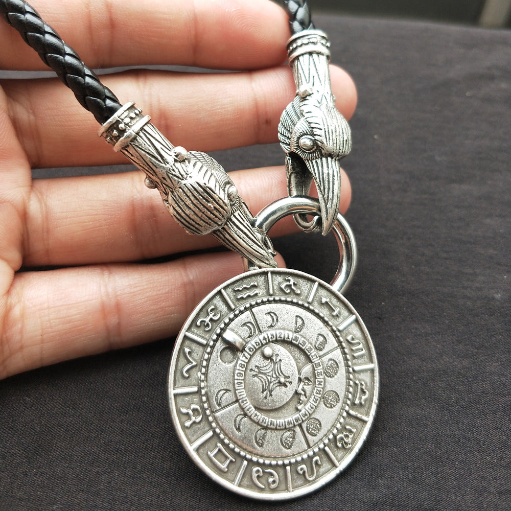 Moon Amulet Necklace - Norse Legacy Vintage Style for Men - Wholesale Supply