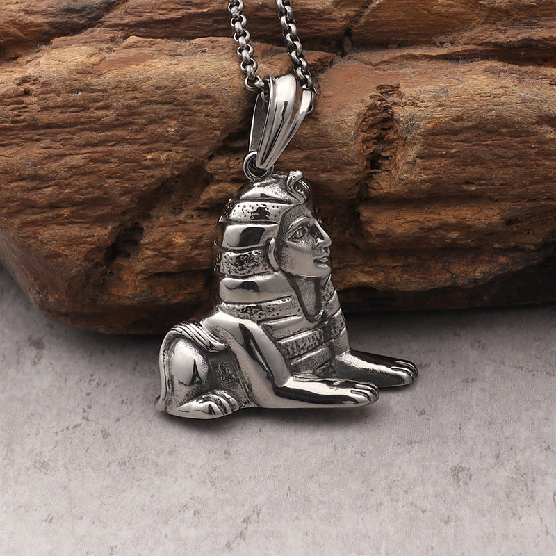 Kingly Lion Stainless Steel Pendant - Men's Titanium Domineering Necklace