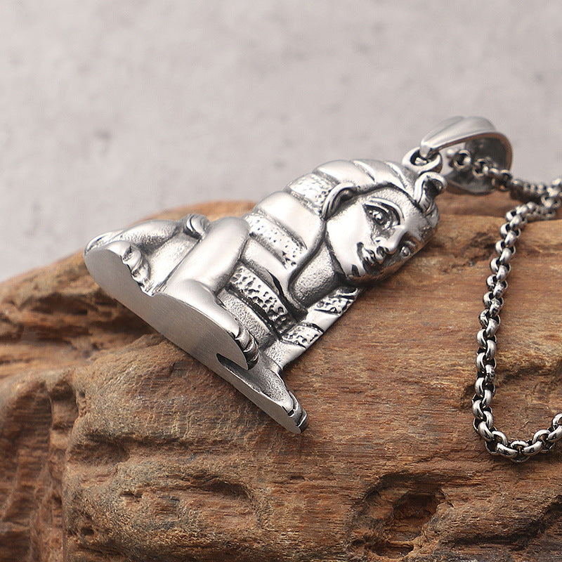 Kingly Lion Stainless Steel Pendant - Men's Titanium Domineering Necklace