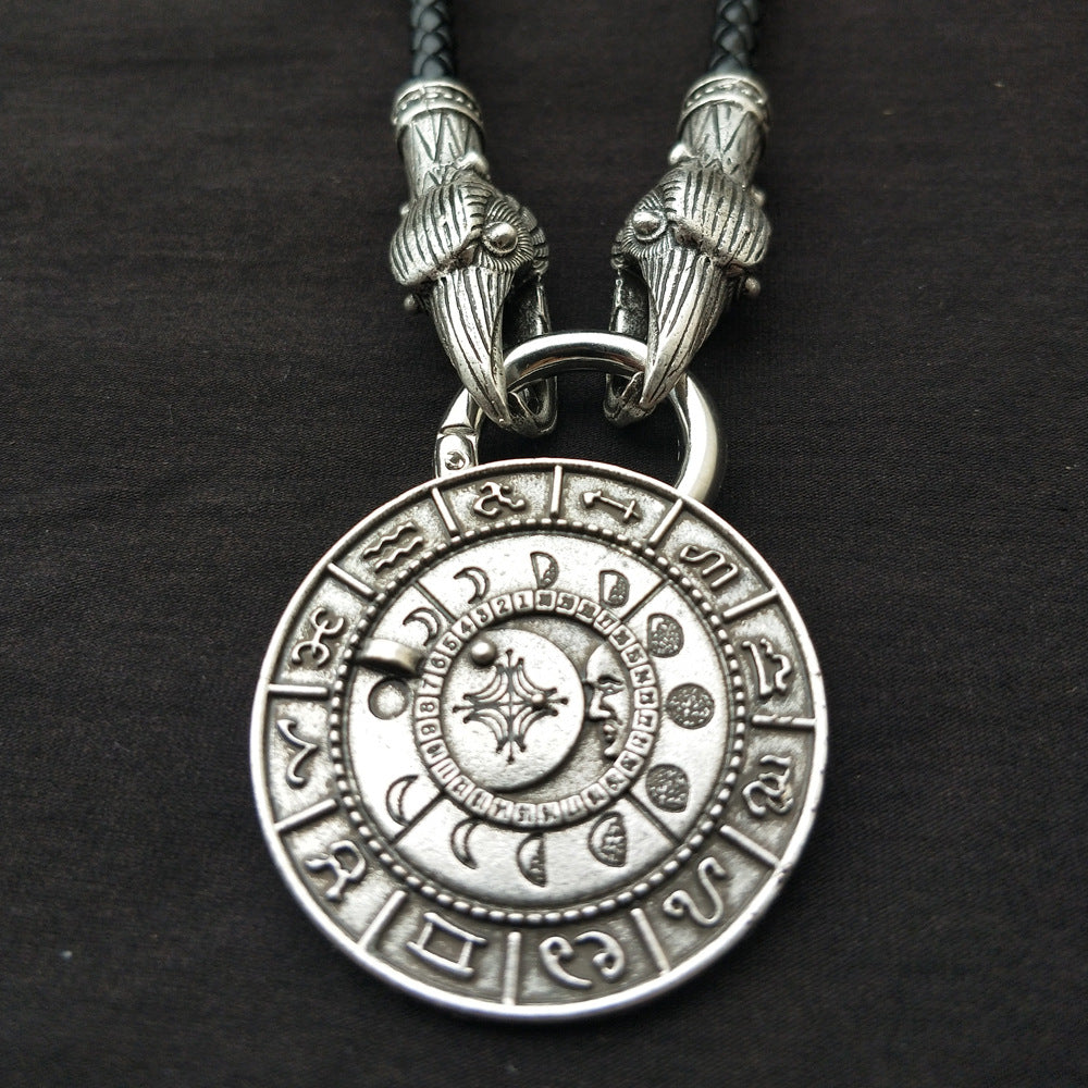 Moon Amulet Necklace - Norse Legacy Vintage Style for Men - Wholesale Supply