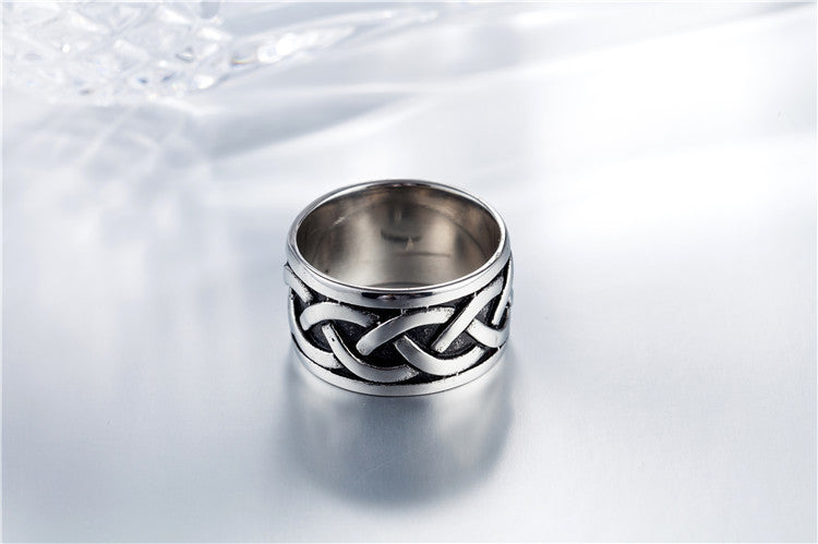 Punk Vintage Titanium Steel Ring for Men