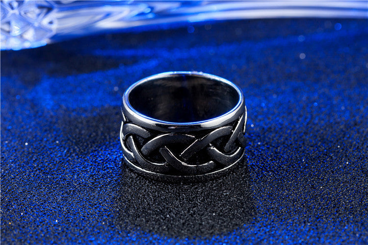 Punk Vintage Titanium Steel Ring for Men