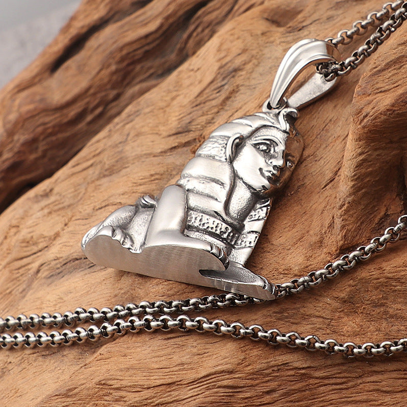 Kingly Lion Stainless Steel Pendant - Men's Titanium Domineering Necklace