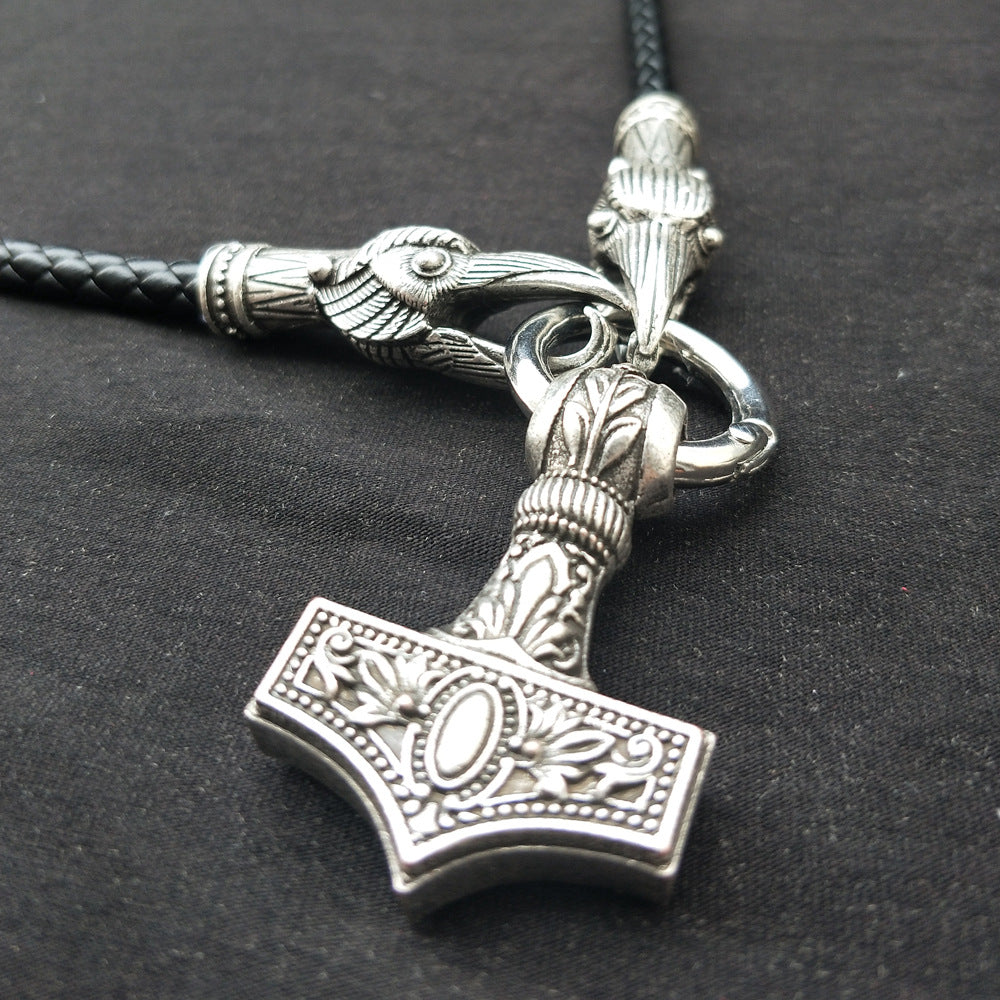 Mystical Thor's Hammer Necklace: Exquisite Viking Pirate Amulet