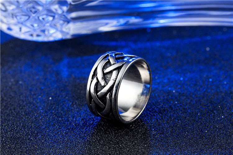 Punk Vintage Titanium Steel Ring for Men