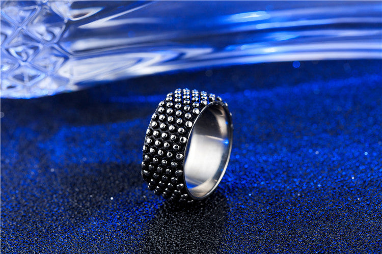 Hexagonal Star Vintage Titanium Steel Men's Ring