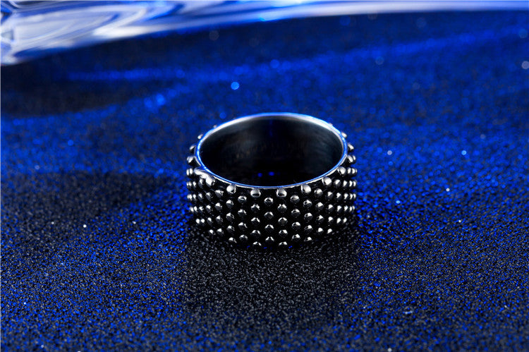 Hexagonal Star Vintage Titanium Steel Men's Ring