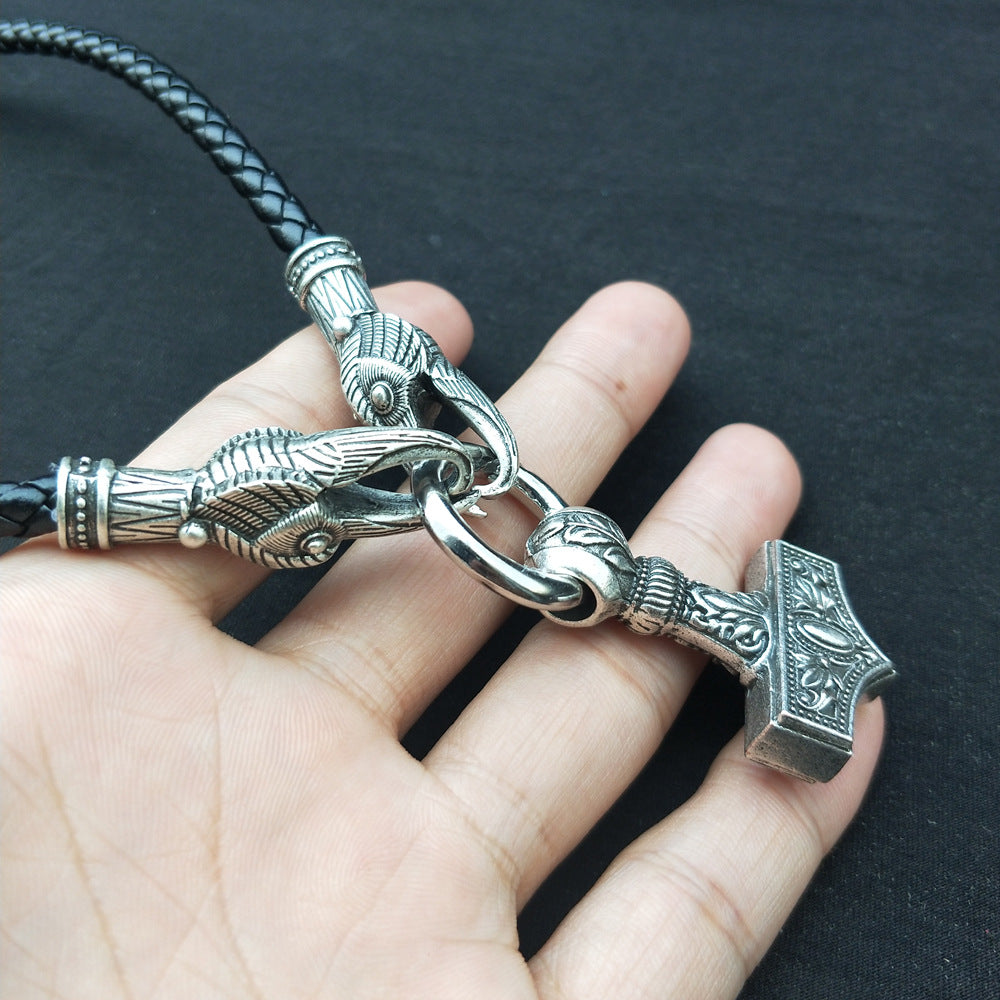 Mystical Thor's Hammer Necklace: Exquisite Viking Pirate Amulet