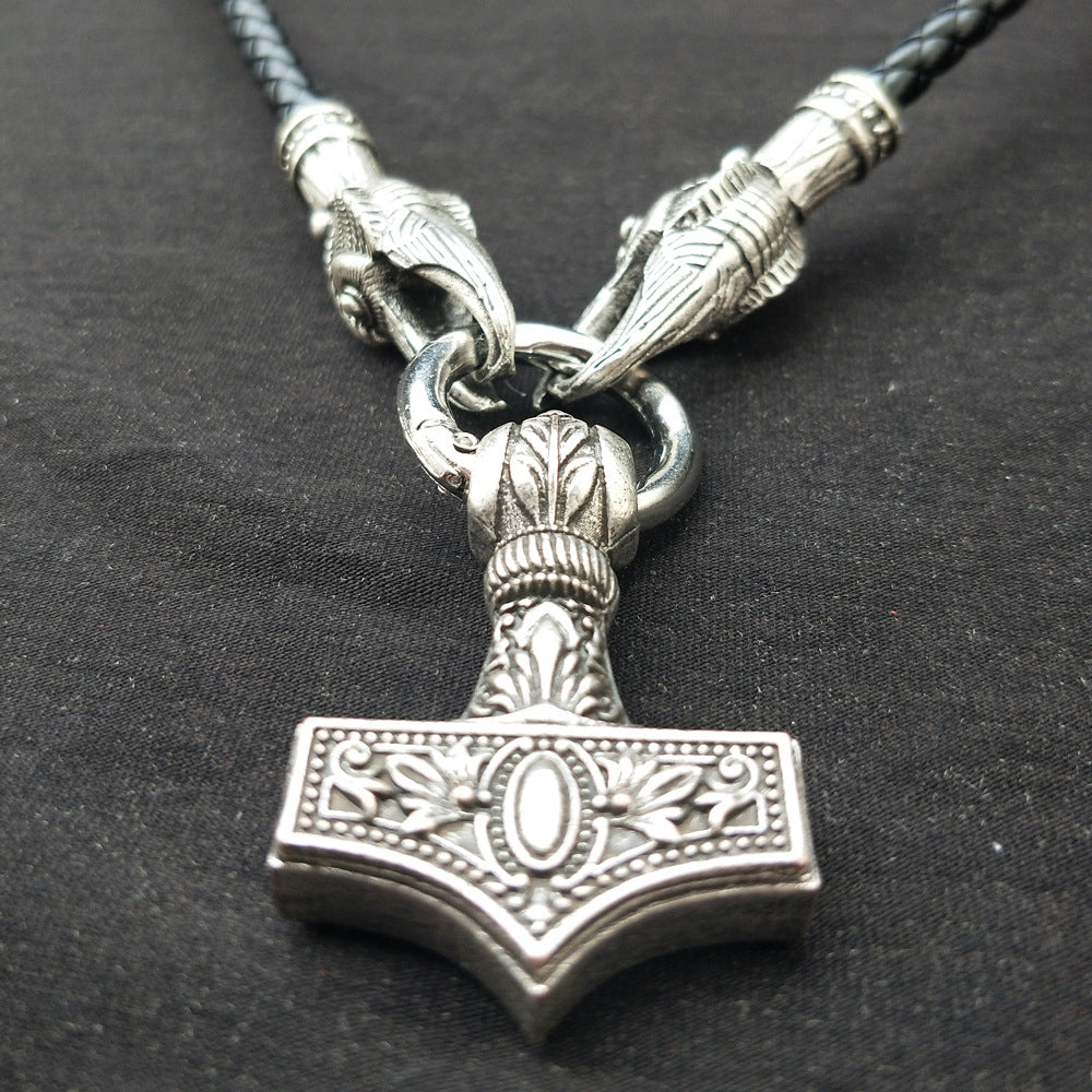 Mystical Thor's Hammer Necklace: Exquisite Viking Pirate Amulet