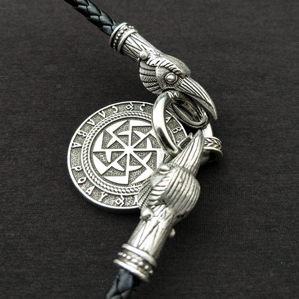 Bold Viking Sun Gear Pendant Necklace - Norse Legacy Collection