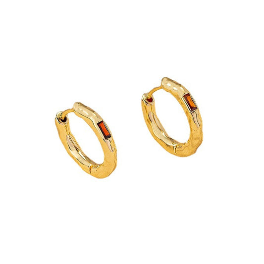 Simple and Chic Vienna Verve Gold Earrings - Elegant Geometric Design