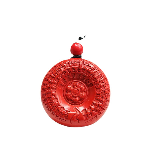 Cinnabar Heart Sutra Lotus Ping An Buckle Pendant Red Sand Pendant