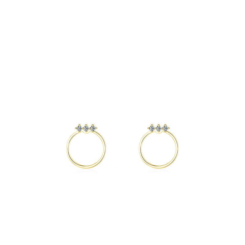 Stylish Sterling Silver Zircon Stud Earrings for Women - Everyday Genie Collection