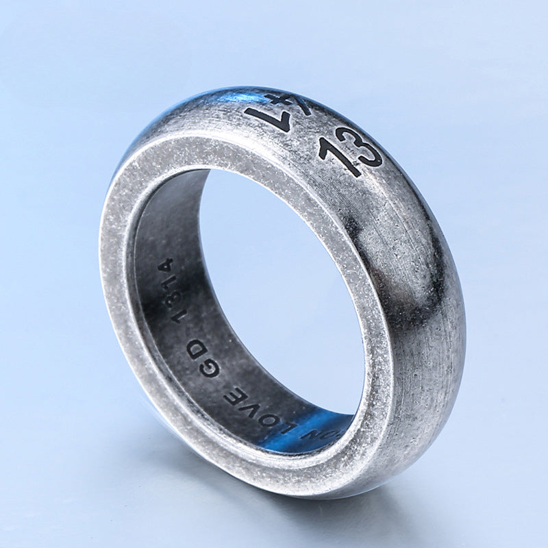 Custom Engraved Titanium Steel Ring for Men - Durable and Stylish Accessory