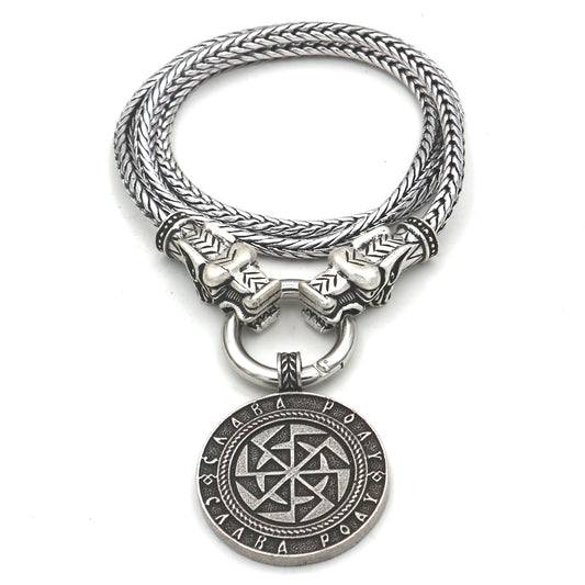 Norse Legacy Viking Wolf Necklace for Men