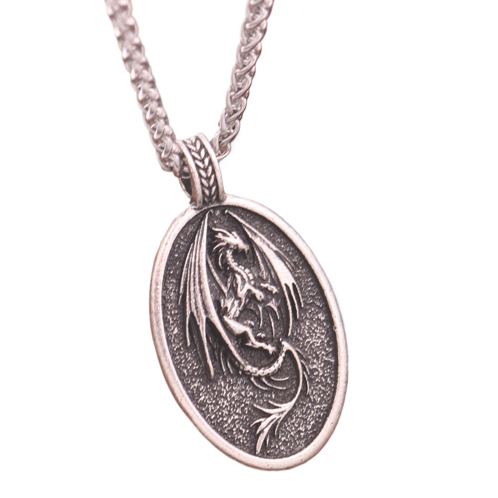 Dragon Totem Pendant Necklace - Viking Style Men's Jewelry