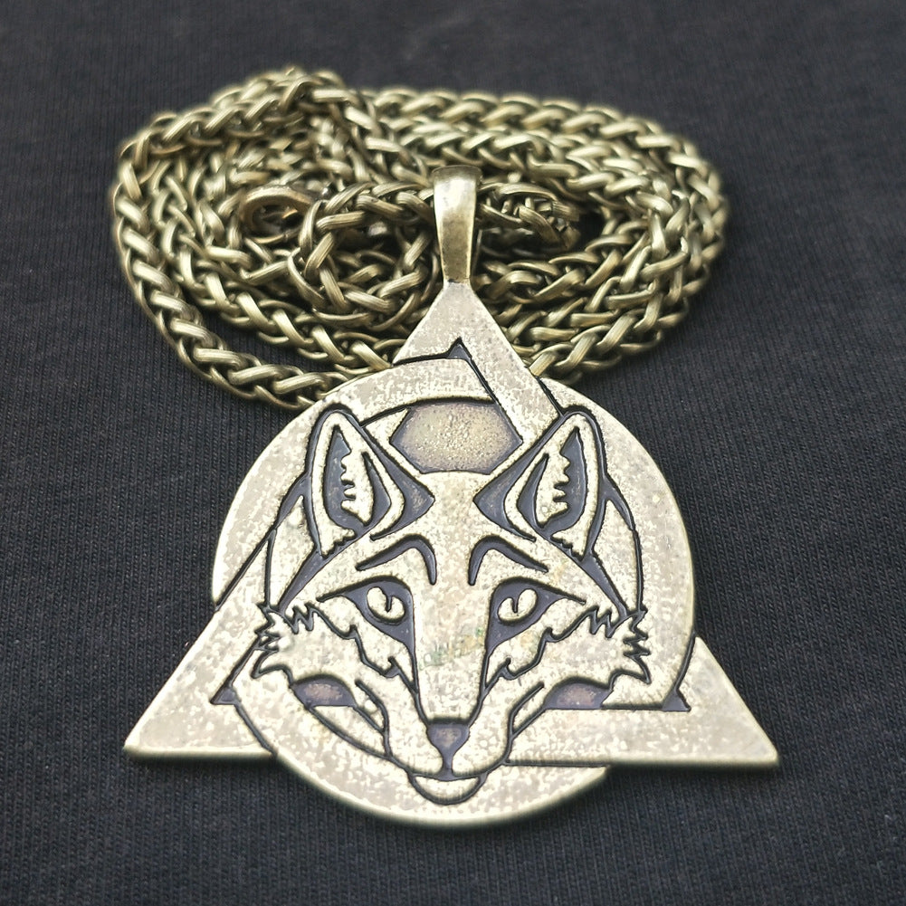 Norse Legacy Fox Necklace - Mythical Viking Pendant for Men