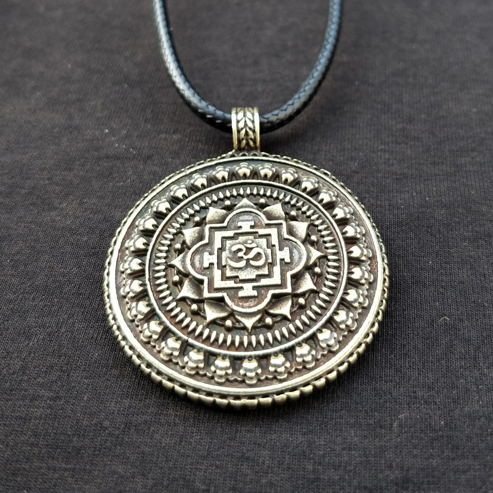 Norse Legacy Metal Datura Amulet Necklace for Men