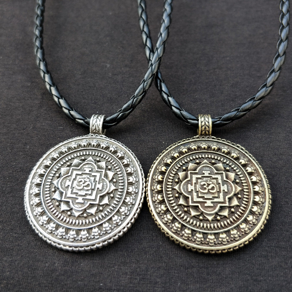 Norse Legacy Metal Datura Amulet Necklace for Men