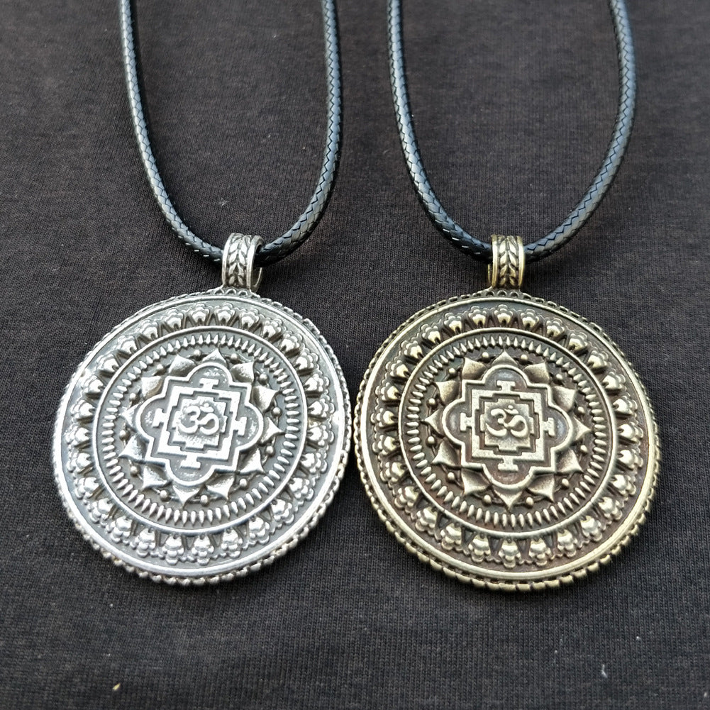 Norse Legacy Metal Datura Amulet Necklace for Men