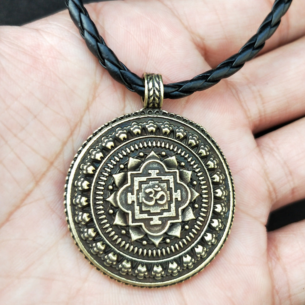 Norse Legacy Metal Datura Amulet Necklace for Men