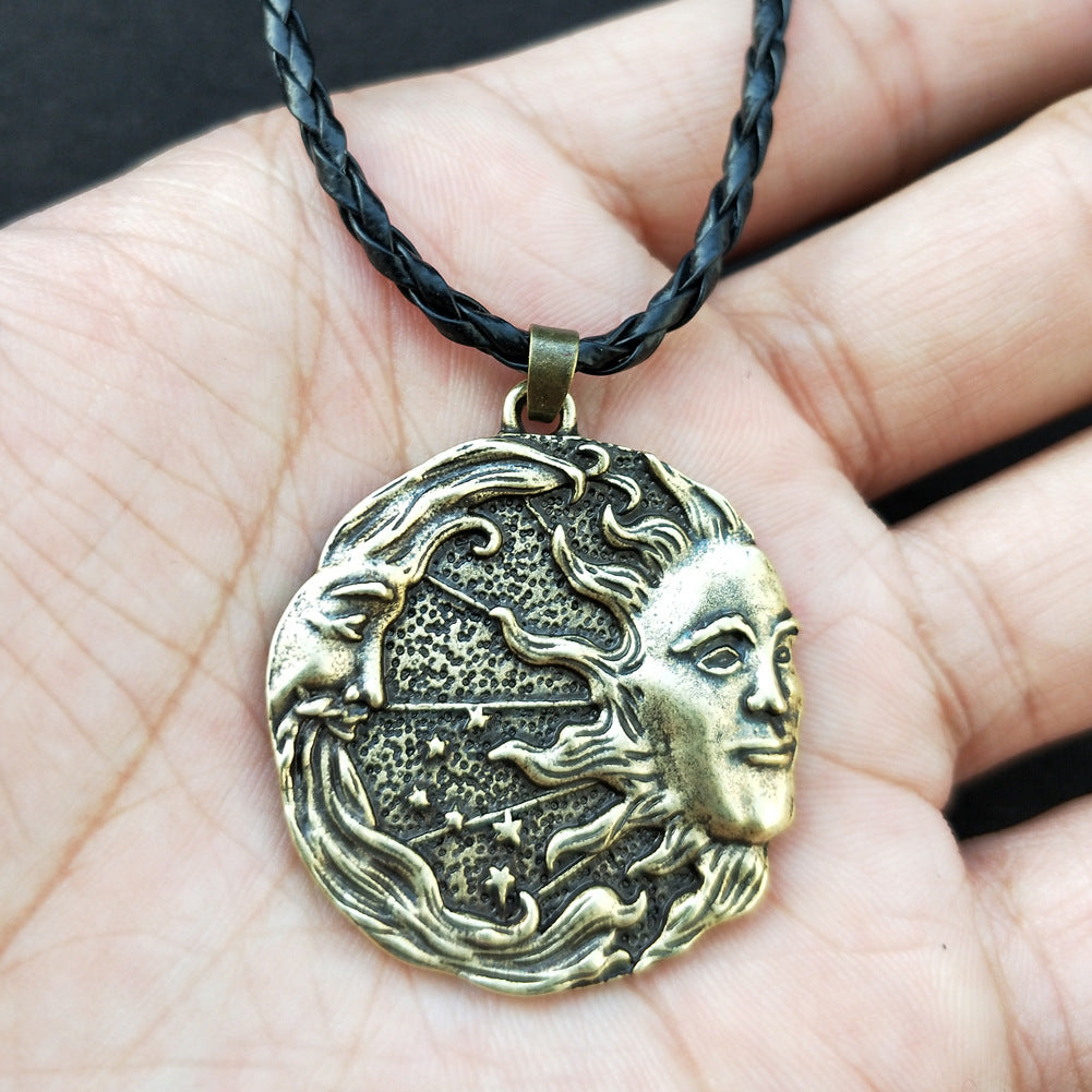 Norse Legacy Viking Odin Portrait Pendant Necklace for Men