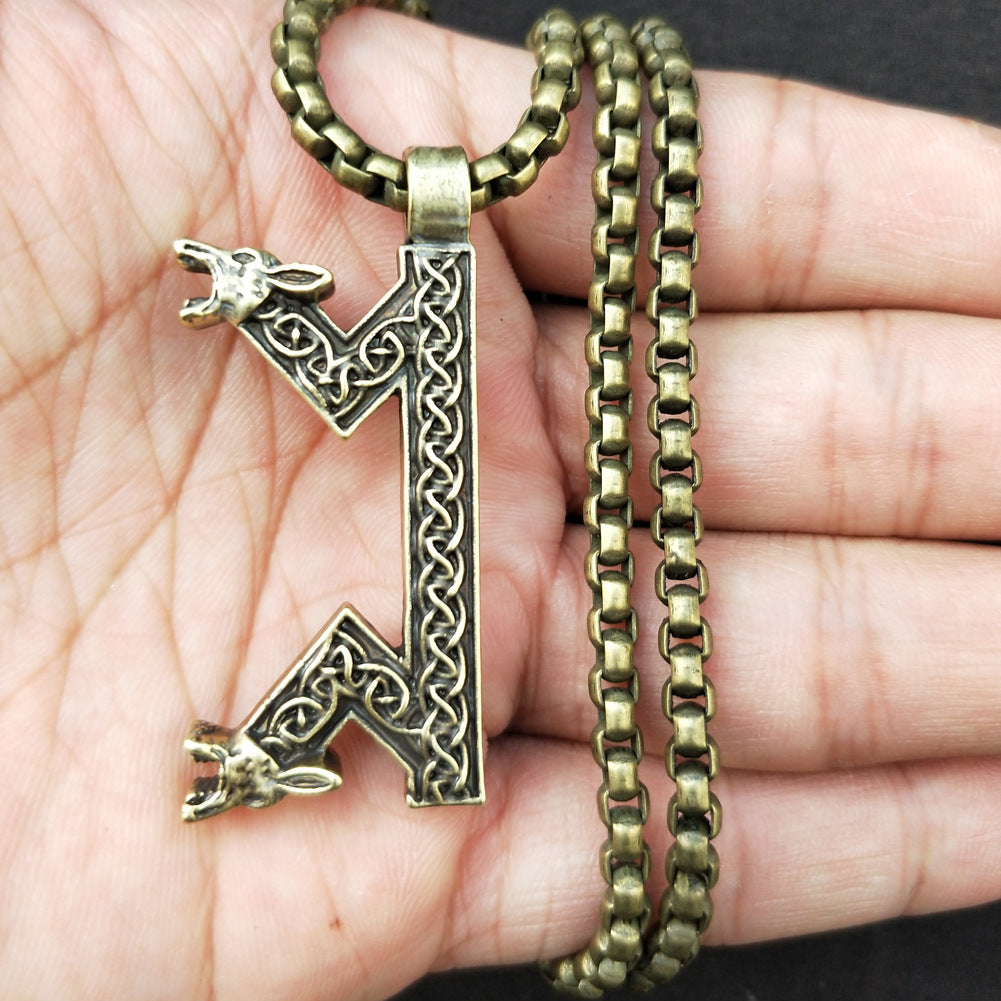 Elder Rune Viking Necklace - Norse Legacy Collection